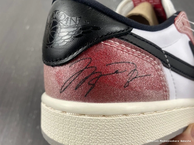 Official Maikesneakers X 'RED TROPHY ROOM AIR FN0432-017 LOW BLACK' 1 JORDAN OG 0810